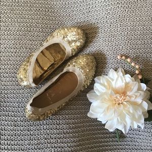 [RePosh] Gold Sequin Mossimo Flats